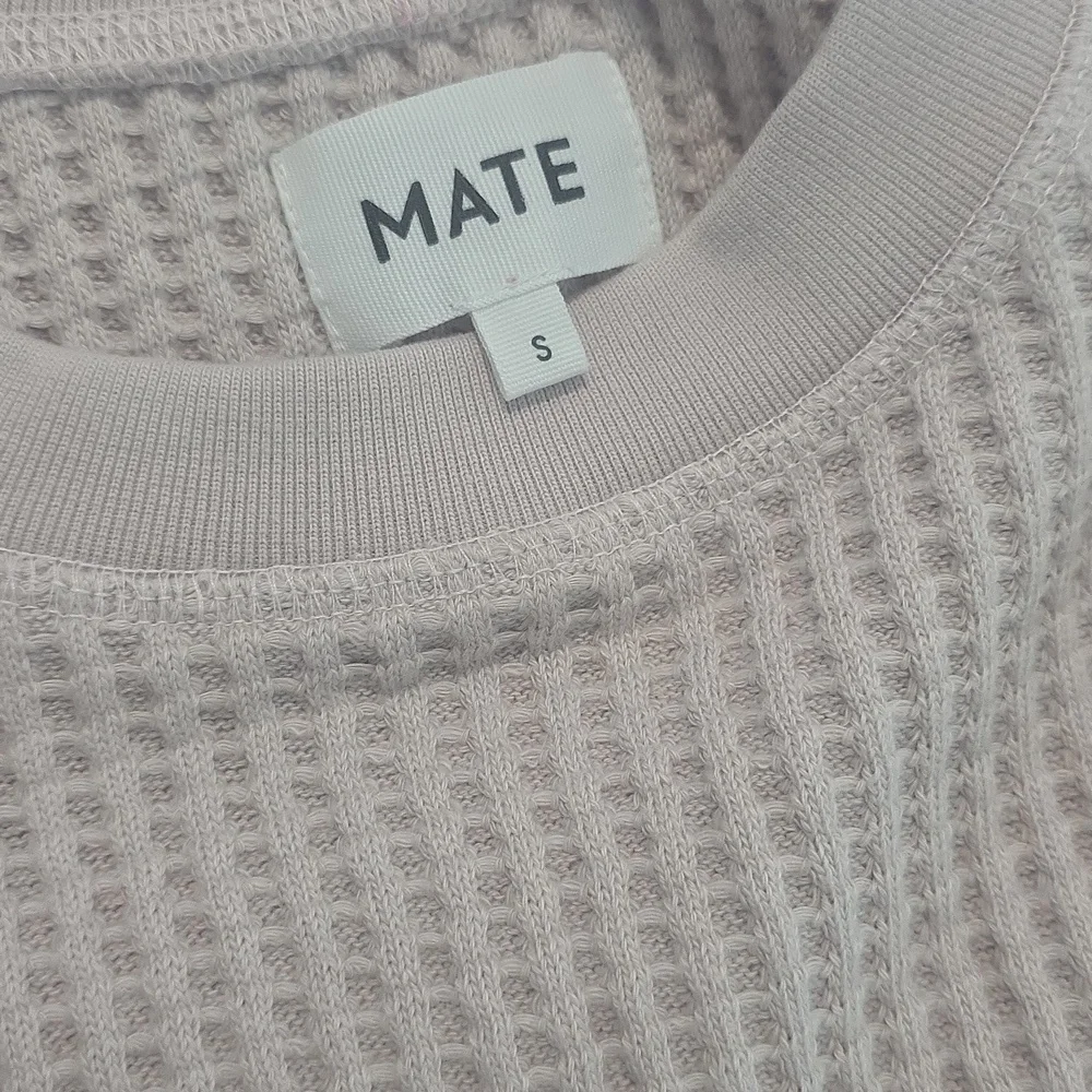 Mate the Label Organic Waffle Crew Top Small NWOT - Picture 3 of 3
